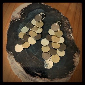 Tri-color Metal Earrings